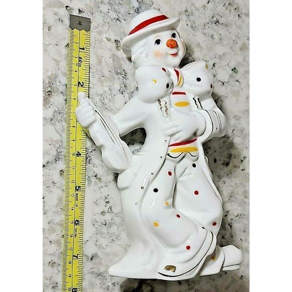 Sophia Ann Ceramic Collectable Clowns Vintage Set of 2 White Happy 7.5"-8" - Picture 5 of 6